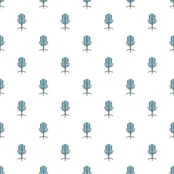 Office chair pattern creating seamless furniture background Stock Illustration