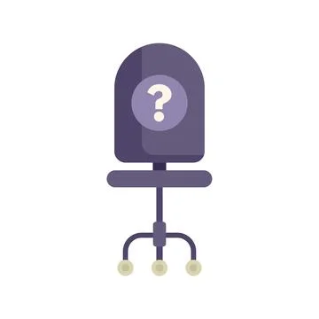 Office chair with question mark symbolizing job interview 스톡 일러스트