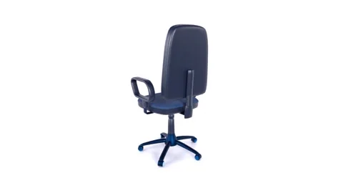 Office Chair rotating in loop on white background Stock Footage 276340082