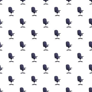 Office chair seamless pattern background creating work environment Stock Illustration