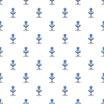 Office chair seamless pattern illustrating modern ergonomics イラスト素材