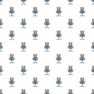 Office chair seamless pattern for workplace design background Illustrazione stock