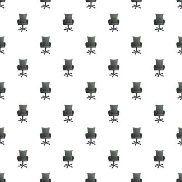 Office chairs creating seamless pattern for workplace design Stock Illustration