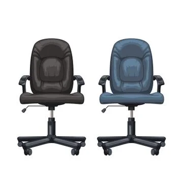 Office chairs isolated Stock Illustration
