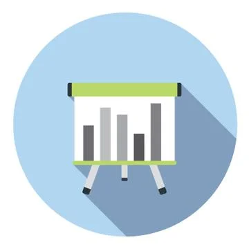 Office Chart Board Flat Icon Stock Illustration
