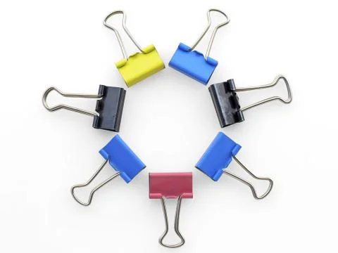 Office clamp circle Stock Photos