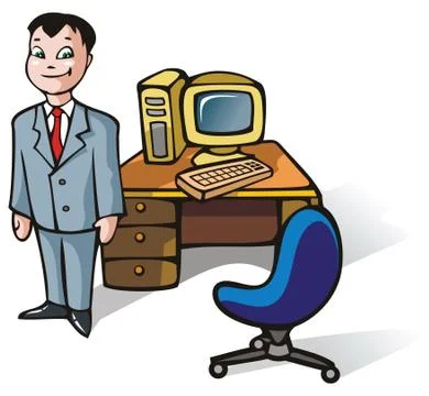 Office clerk Stock Illustration