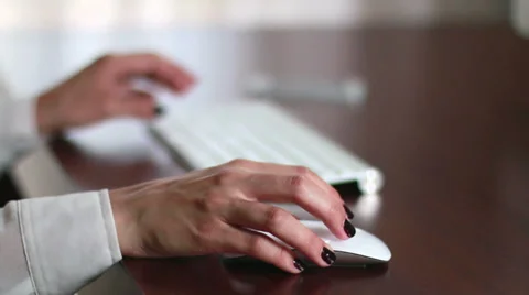 Office clerk typing an email at work 03 Stock Footage 39568768