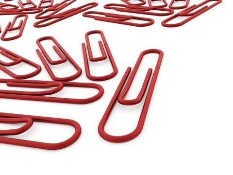Office clip rendered on white Stock Illustration