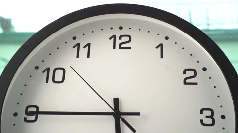 Office clock face Stock Footage 335986999