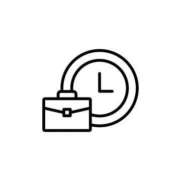 Office Clock Icon Perfect for Work Schedules and Meetings Stock Illustration