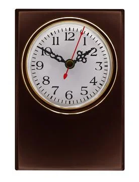 Office clock isolated Foto stock