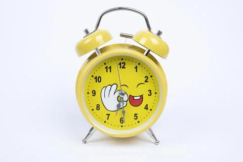 Office clock isolated on a white background Stock Photos