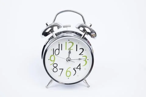 Office clock isolated on a white background Stock Photos