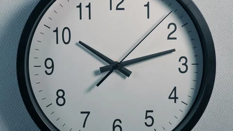 Office Clock In The Morning Closeup Stock Footage 163153832