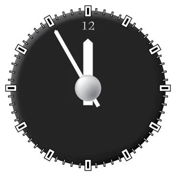 Office clock. Techno style. Stock Illustration