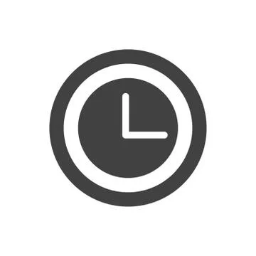 Office clock time hour supply silhouette on white background 스톡 일러스트