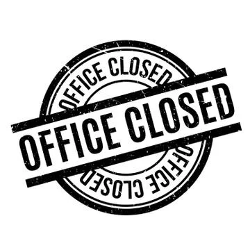 Office Closed rubber stamp Stock Illustration