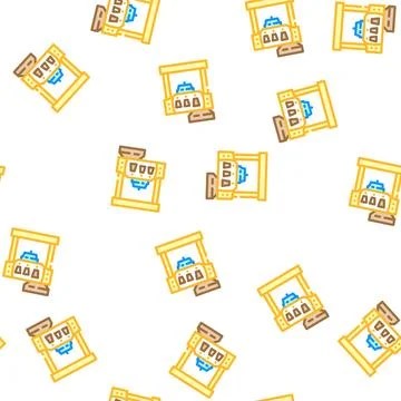 Office coffee machine vector seamless pattern 스톡 일러스트