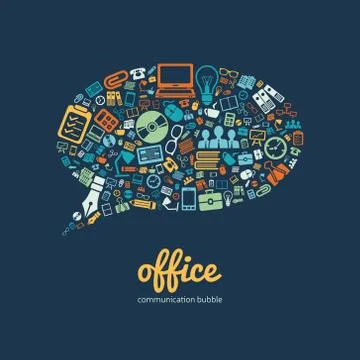 Office communication bubble Stock Illustration