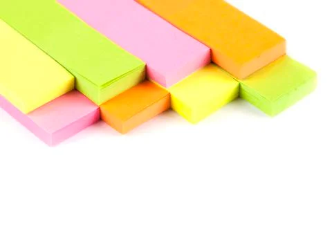 Office composition. self-adhesive notes Stock Photos