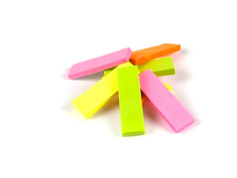 Office composition. self-adhesive notes Stock Photos