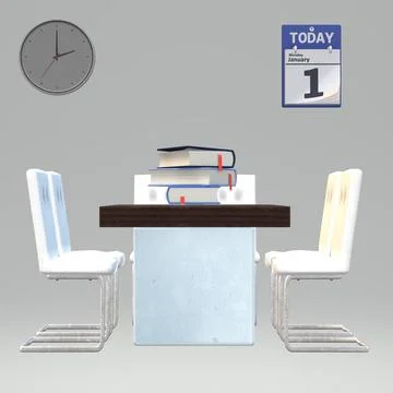 Office, computer, books Foto stock