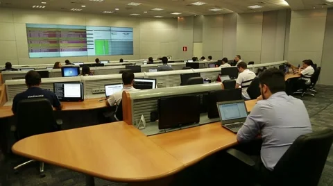 Office control room Video stock 40041931