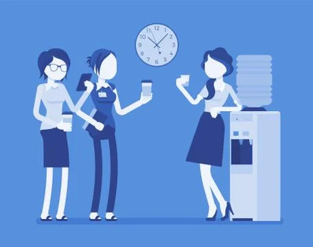 Office cooler chat Stock Illustration