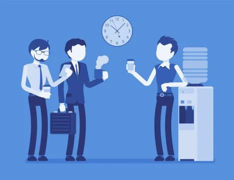 Office cooler chat Stock Illustration