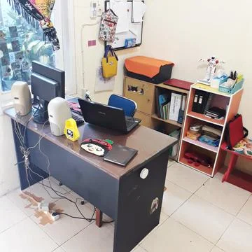 Office of a creative design or Study Room Stockfoto's