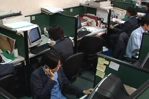 Office Cubicals Stock Footage 157610