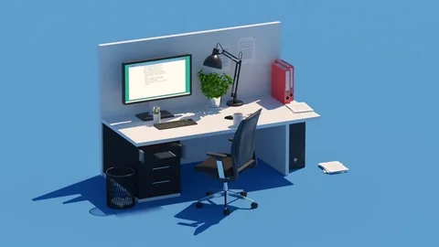 Office Cubicle Time Lapse. Video stock 73233503