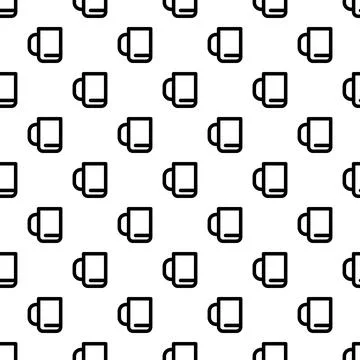 Office cup pattern seamless vector Stockillustratie