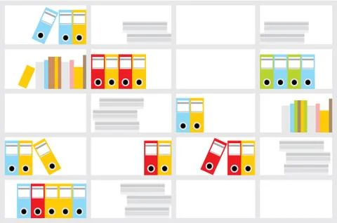 Office cupboard Stock Illustration