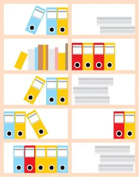 Office cupboard Stock Illustration
