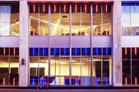 Office with decorative lighting Stock Photos