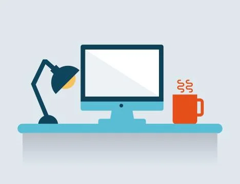 Office design over white background vector illustration Stockillustratie