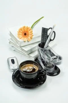 Office Desk Accessories Stock Photos