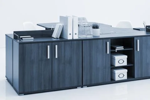 Office desk and folder Stock Photos
