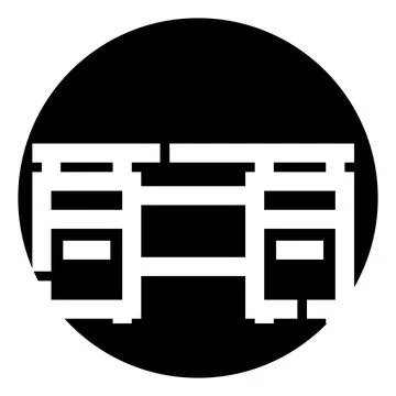 Office desk icon representing workspace and furniture Stock Illustration