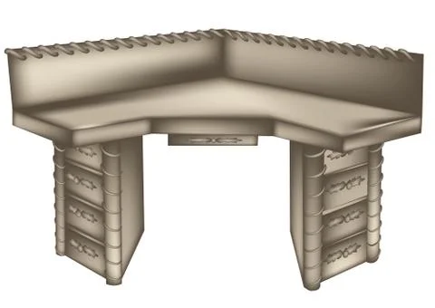 Office desk Stock Illustration