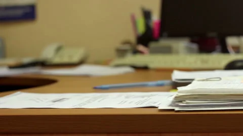 The Office Desk macro shot Stock Footage 234791077