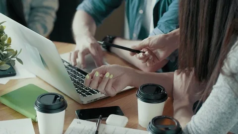 Office Desk In Modern Start Up Workflow Business Team Meeting Using Digital Free Stock Footage 92174388