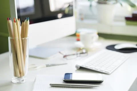 Office Desk 스톡 사진