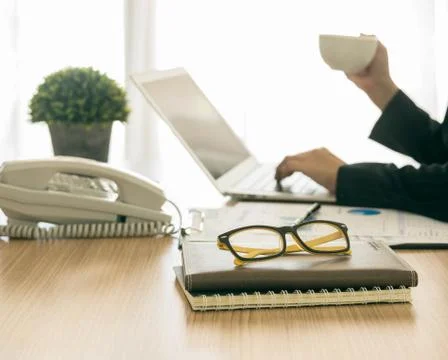 Office desk Stock Photos