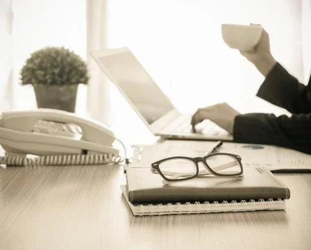 Office desk Stock Photos