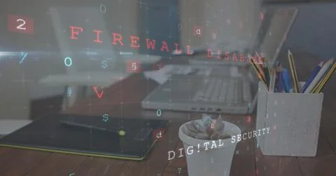 Office desk with security codes 4k Stock Photos