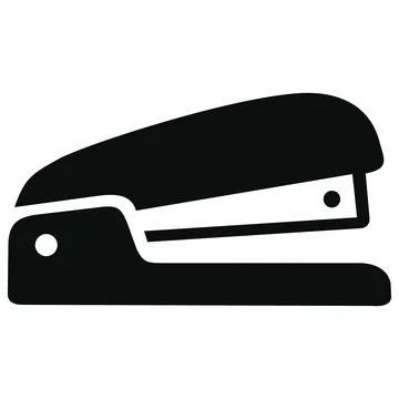 Office desk stapler vector glyph icon Stock Illustration