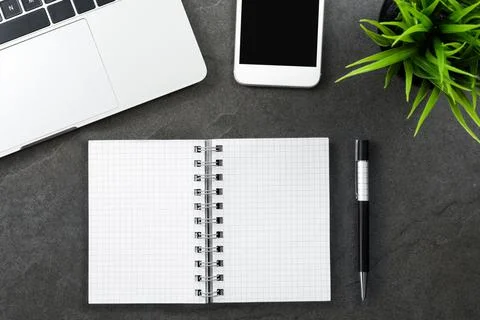 Office desk table Stock Photos